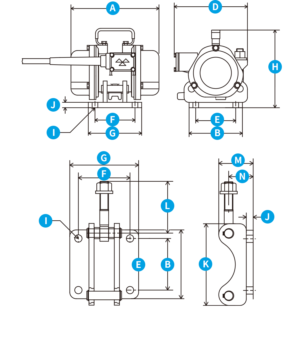 クリスマスローズ 【直送品】 三笠産業 電直バイブレーター MGZ-L25A 【法人向け、個人宅・現場配送不可】 